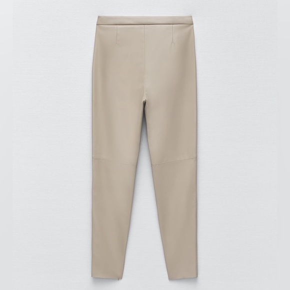 Zara FAUX LEATHER LEGGINGS
Color: Sand Size: L NWT. - Picture 5 of 11